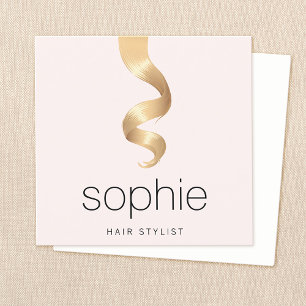 Frisör am Golden Hair Extension Salon Quadratische Visitenkarte