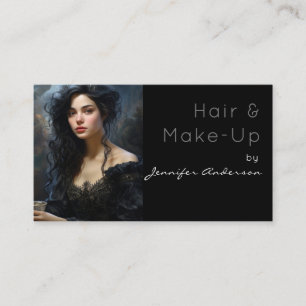 Frisör Kosmetikerin Make-Up Vintage Frau Visitenkarte