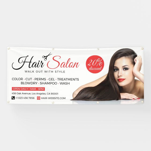 Frisör, Schönheitssalon, Frisör Banner (Horizontal)