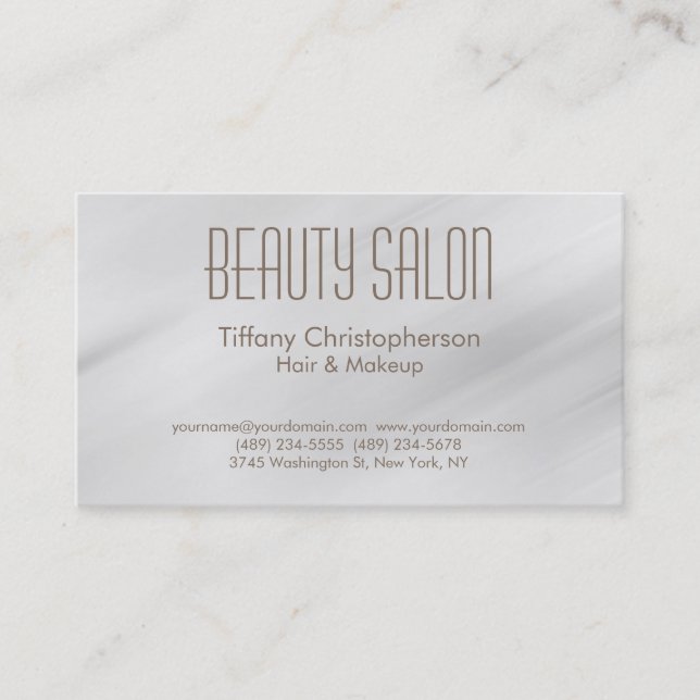 Frisör Stylist Schönheitssalon Beruflich Visitenkarte (Vorderseite)