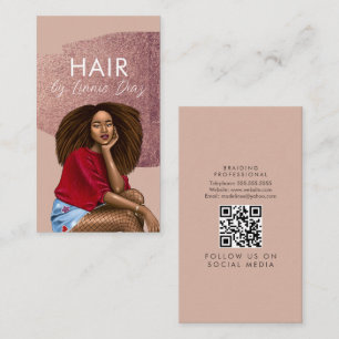 Frisörsalon Schönheit Schwarze Fette Schrift Visitenkarte
