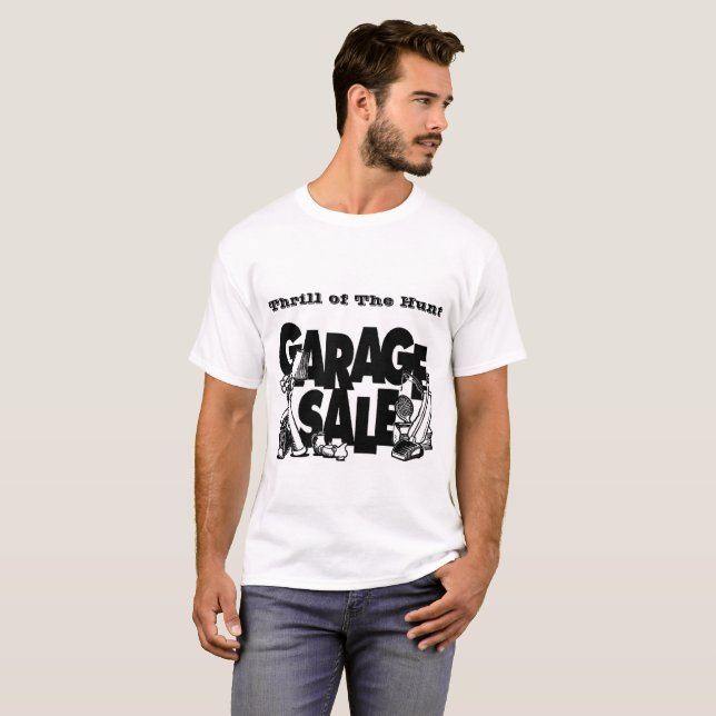 Frissons de la Chasse Garage Vente T-shirt homme (Devant entier)