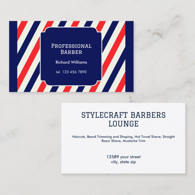 Frisstylist Barber Visitenkarte (Vorne/Hinten)