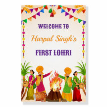 Frist Lohri Celebration Welcome Board,