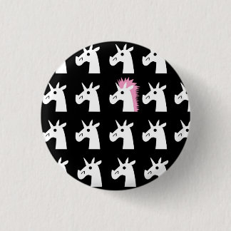 Frisur-Einhorn-Knopf Button