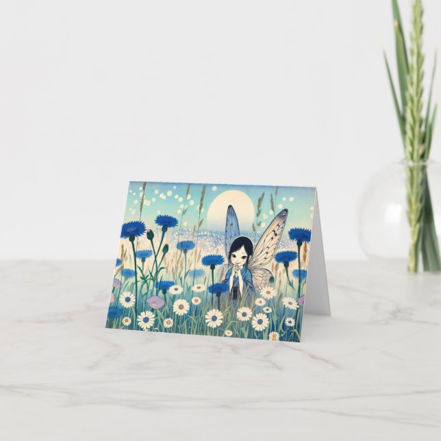 Frisur in Blume Grußkarte Karte (Vorderseite)