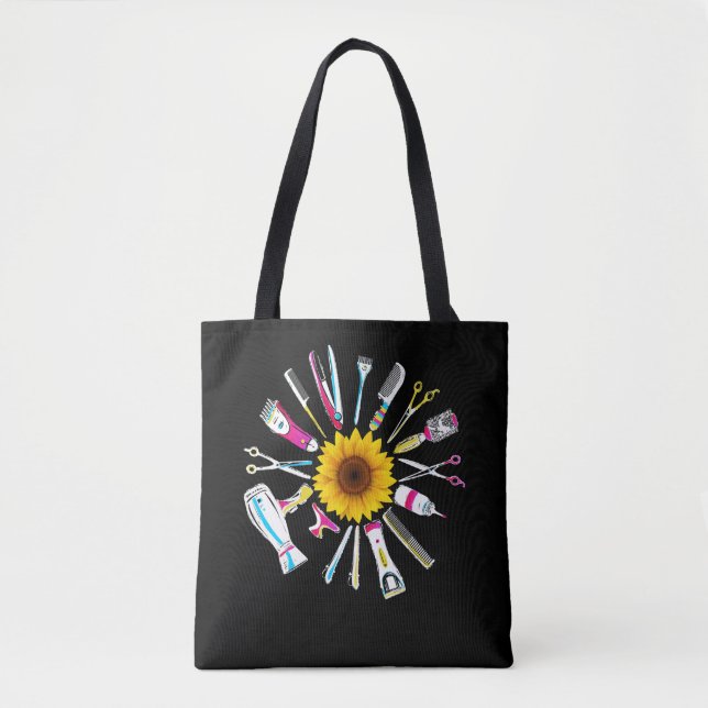 Frisur Stylist Barber Tools Floral Tasche (Vorderseite)