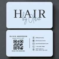 Frisur-Stylist Blau QR-Code Professional