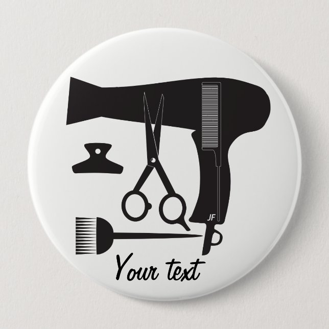 Frisurwerkzeuge Button (Vorderseite)