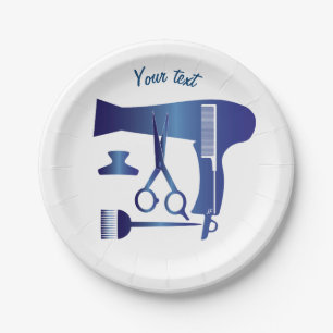 Frisurwerkzeuge Pappteller