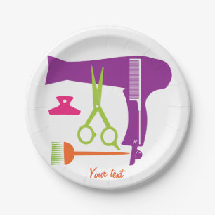 Frisurwerkzeuge Pappteller