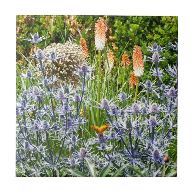 Fritillary Butterfly im Sommergarten Fliese (Vorderseite)
