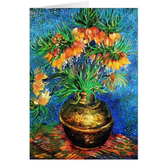 Fritillerien in einer Kupfer Vase Van Gogh Fine Ar (Vorne)