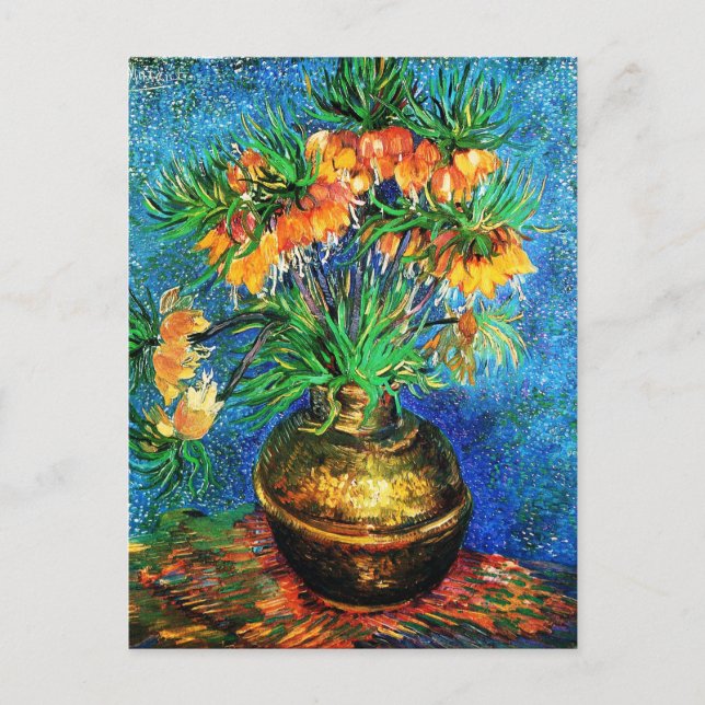 Fritillerien in einer Kupfer Vase Van Gogh Fine Ar Postkarte (Vorderseite)