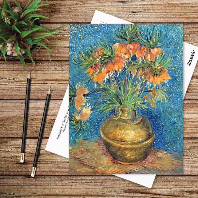Fritillerien in einer Kupfervase Van Gogh Postkarte (Von Creator hochgeladen)