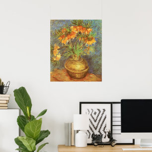 Fritillerien in einer Kupfervase von Vincent van G Poster