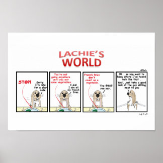 Fritten und Gemüse Poster