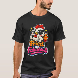 Frittiert aber fabelhaft lustiges Huhn Sassy Farme T-Shirt