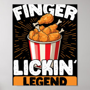 Frittierte Hühnchen Finger Leckend Legende Hühnche Poster