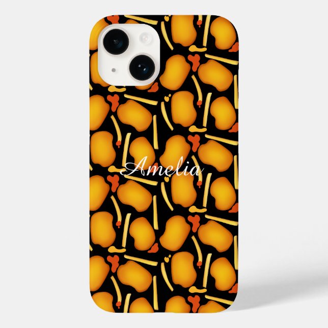 Frittierte Hühnergebisse und Kartoffelfries Case-Mate iPhone 14 Hülle (Rückseite)