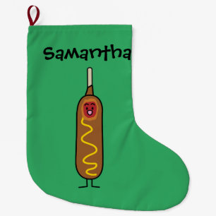 frittierte Wursthunde Maishundcorndog Senfes Großer Weihnachtsstrumpf
