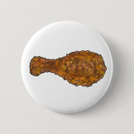 Frittierter Hühnerleg Drumstick Südliches Soul Leb Button
