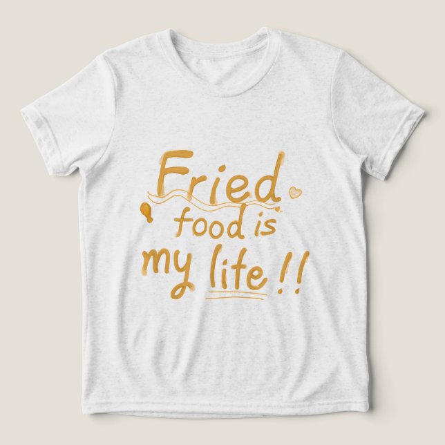 Frittiertes Essen ist mein Leben, Kinder Tri-Blend Shirt (Design Vorderseite)