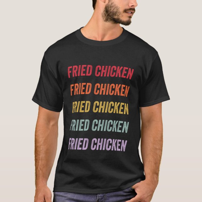 Frittiertes Hähnchen Langarm T-Shirt (Vorderseite)