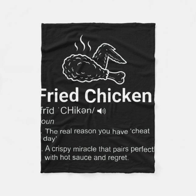 Frittiertes Hühnchen Definition Funny Dictionary S Fleecedecke (Vorderseite)