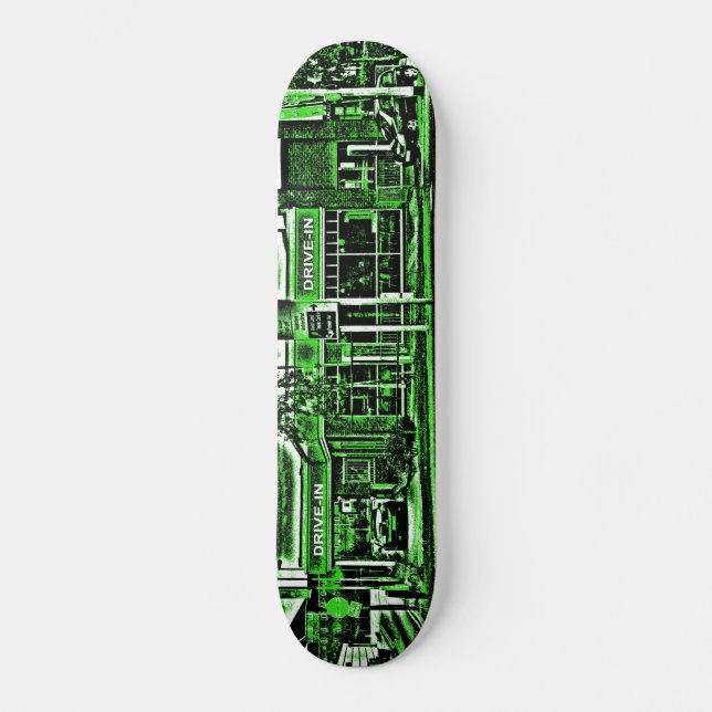 Frittiertes Hühnchen in Grün Skateboard (Vorderseite)