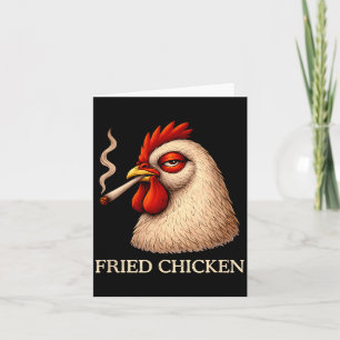 Frittiertes Hühnchen Rauchlokal Lustiger Unkrautli Karte