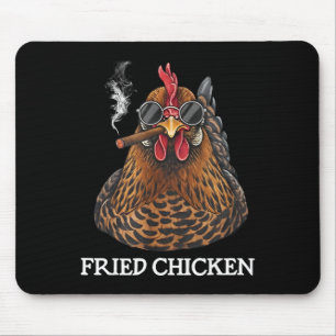Frittiertes Hühnchen raucht lustiges Stoner-Weed-M Mousepad