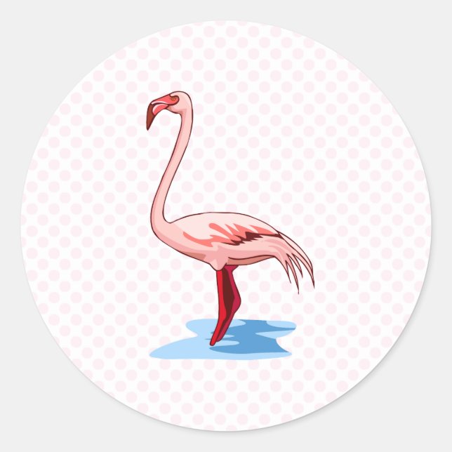 Fritz Flamingo Runder Aufkleber (Vorderseite)