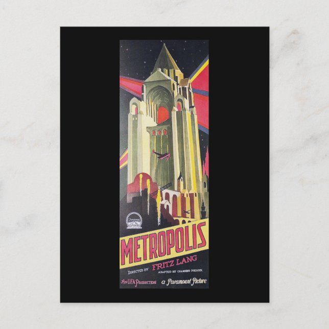 Fritz Lang Metropolis Postkarte (Vorderseite)