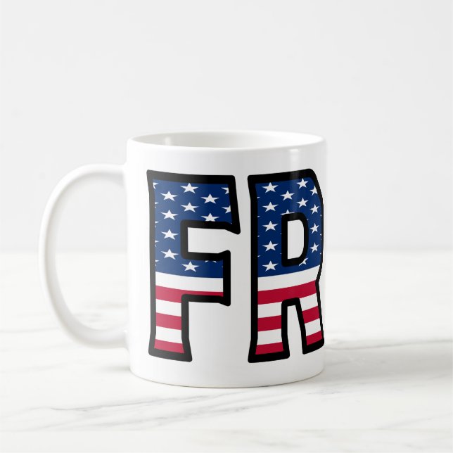 Fritz Name Vorname USA styled Tasse Kaffeetasse (Links)