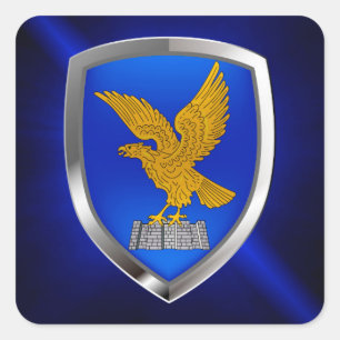Friuli Venezia Giulia Mettalic Emblem Quadratischer Aufkleber