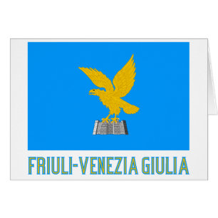 Friuli-Venezia Giuliaflagge mit Namen