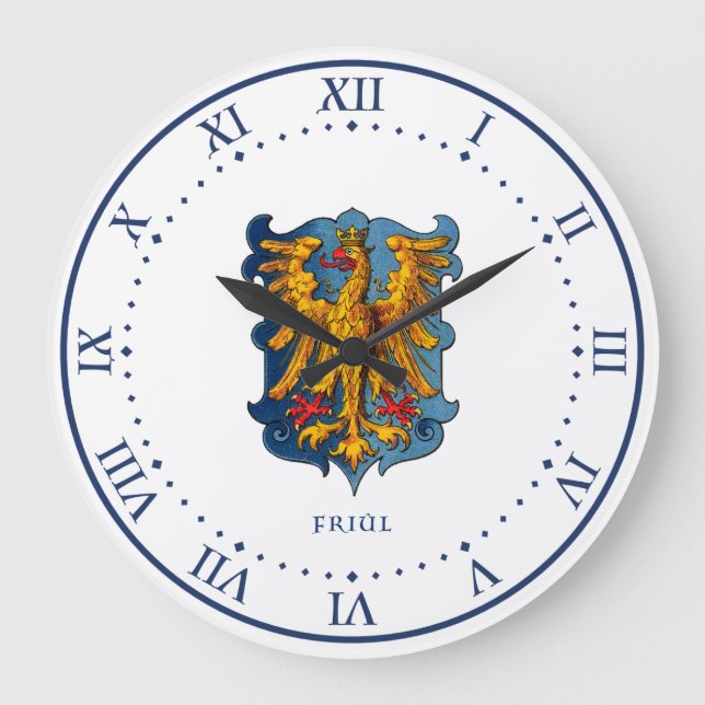 Friuli-Wappen Große Wanduhr (Vorderseite)