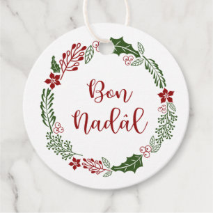 Friulian Merry Christmas, Bon Nadâl, Custom Geschenkanhänger