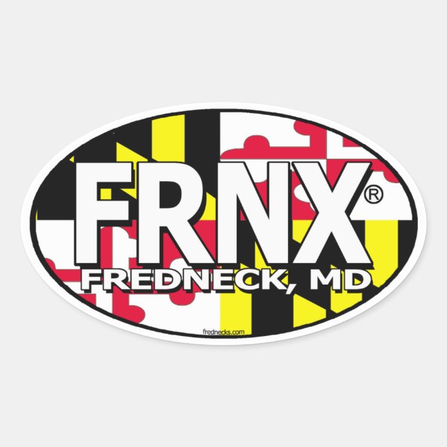 FRNX Maryland Flag Decal Ovaler Aufkleber (Vorderseite)