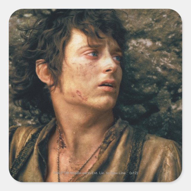 FRODO™ in Despair Quadratischer Aufkleber (Vorderseite)