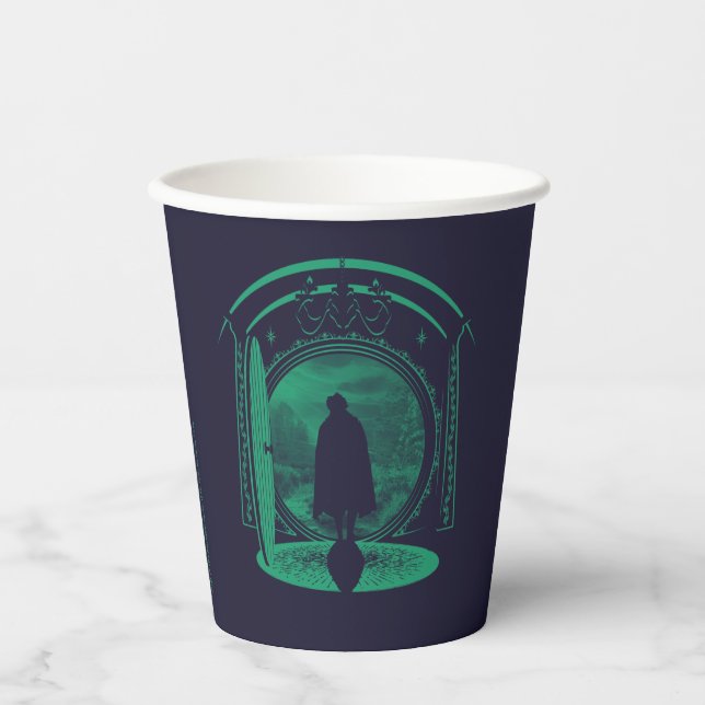 FRODO™ Leaving THE SHIRE™ Silhouette Pappbecher (Vorderseite)