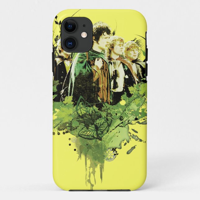 FRODO™ mit Hobbits Vector Collage Case-Mate iPhone Hülle (Rückseite)