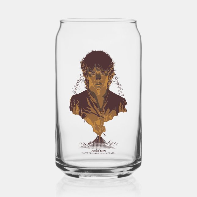 FRODO™ MOUNT DOOM™ Tengwar-Inschrift Grafik Dosenglas (Vorderseite)