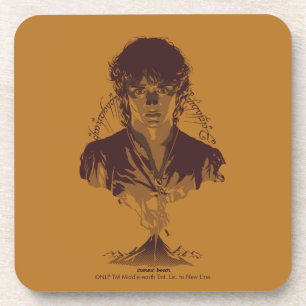 FRODO™ MOUNT DOOM™ Tengwar-Inschrift Grafik Getränkeuntersetzer