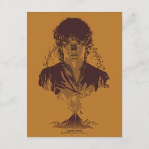 FRODO™ MOUNT DOOM™ Tengwar-Inschrift Grafik Postkarte
