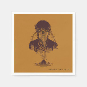 FRODO™ MOUNT DOOM™ Tengwar-Inschrift Grafik Serviette