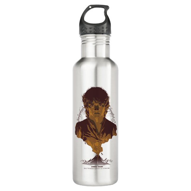 FRODO™ MOUNT DOOM™ Tengwar Inscription Graphic Edelstahlflasche (Vorderseite)