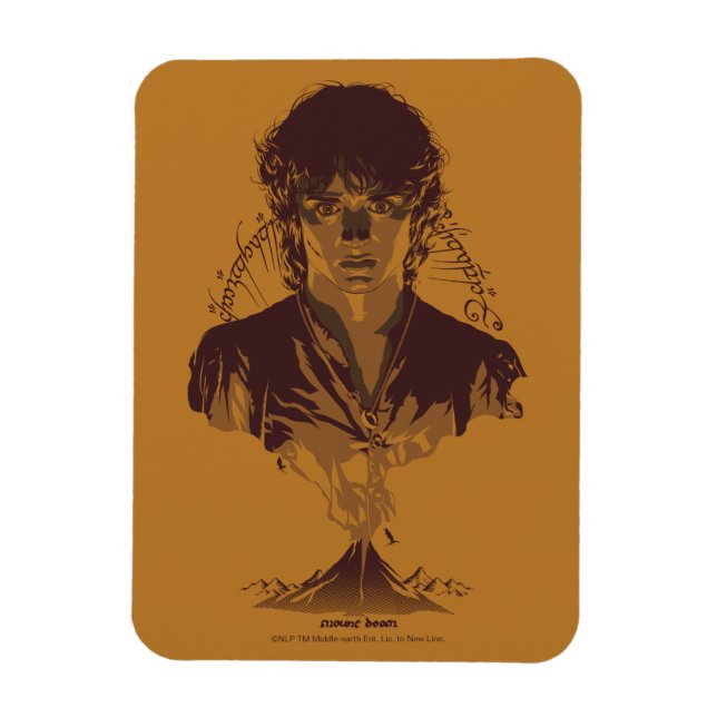 FRODO™ MOUNT DOOM™ Tengwar Inscription Graphic Magnet (Vertikal)