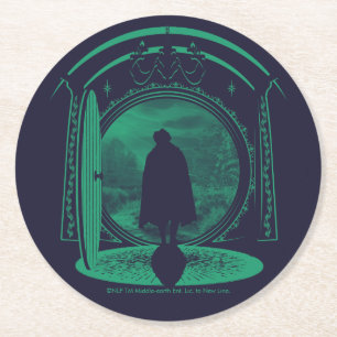 FRODO™ Verlässt die GEMEINDE™ Silhouette Runder Pappuntersetzer